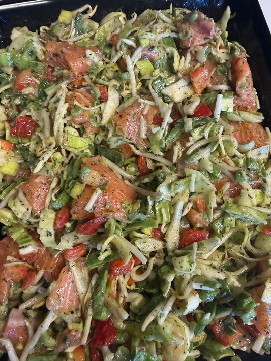 Roerbak met zalm