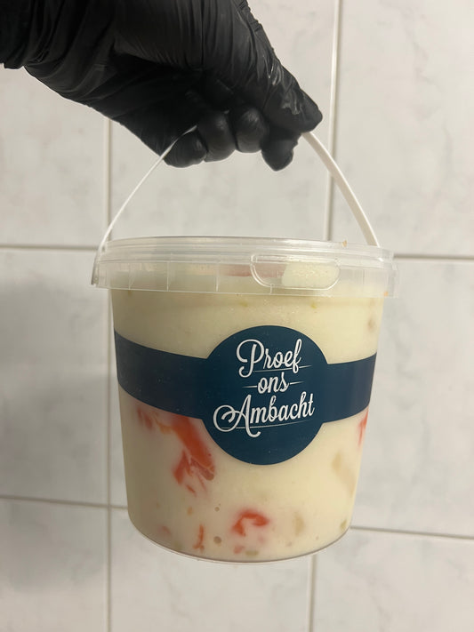 Asperge met zalm soep