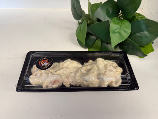 Garnalen in look salade